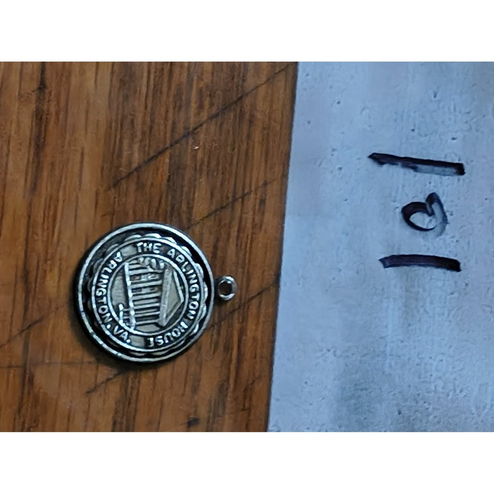 Vintage Bruce Sterling Silver The Arlington House VA Souvenir Charm Pendant